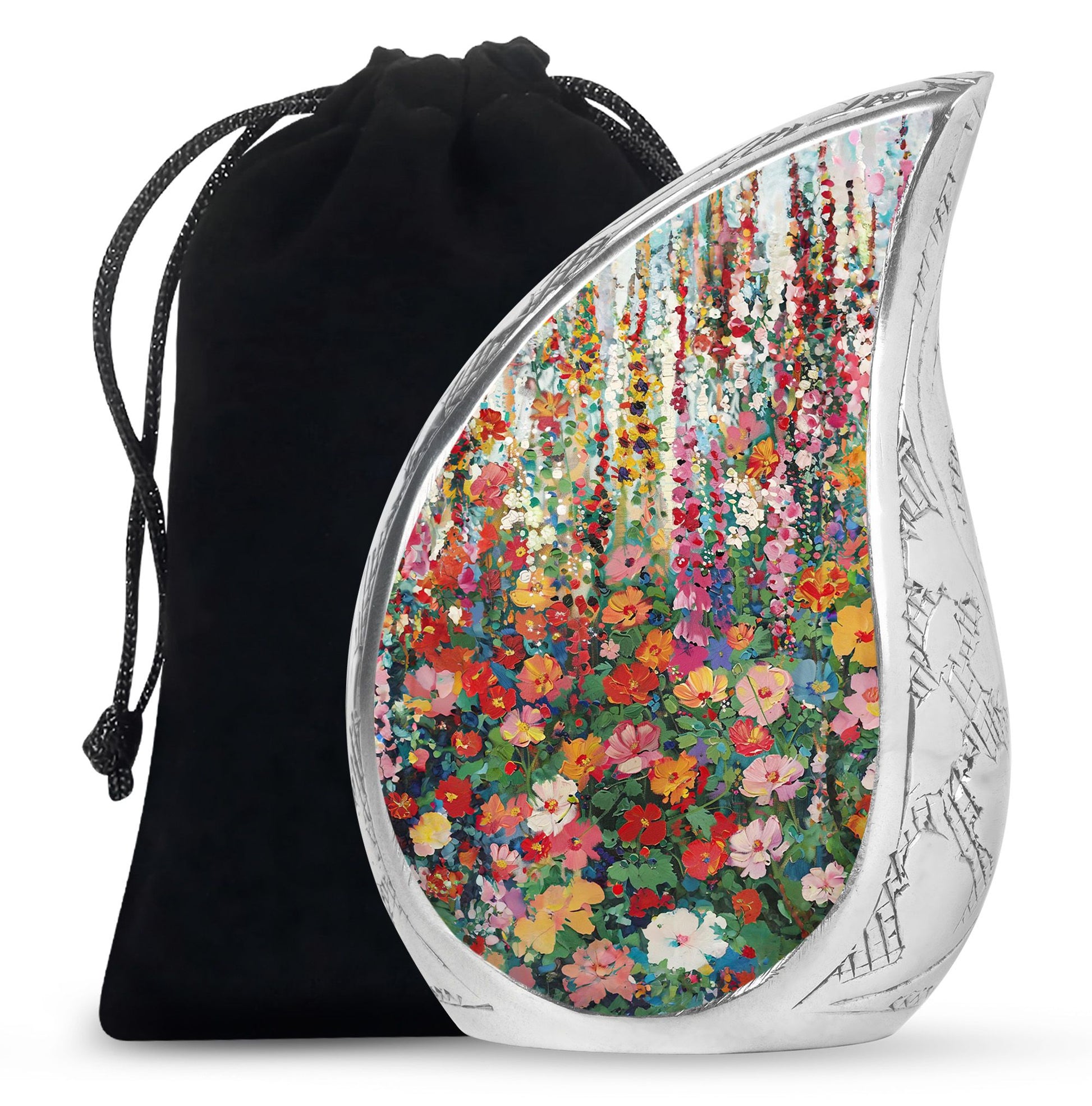 Artistic Flower Memorial Urn - Cremation Urn For Adult Ashes