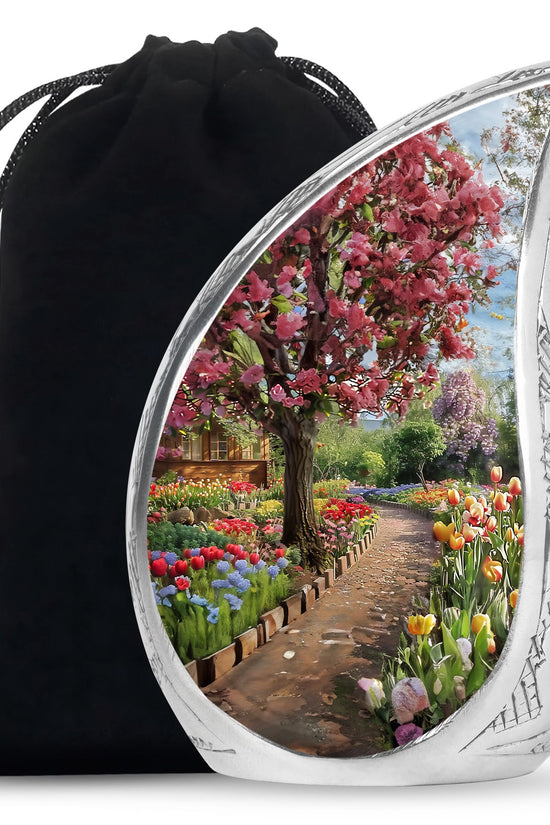 Beautiful Flower Garden Funeral Urn - Cremation Urn For Adult Ashes