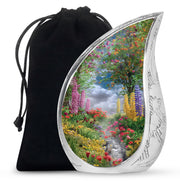Colourful Floral Memorial Urn - Beautiful Garden Cremation Urn For Burial