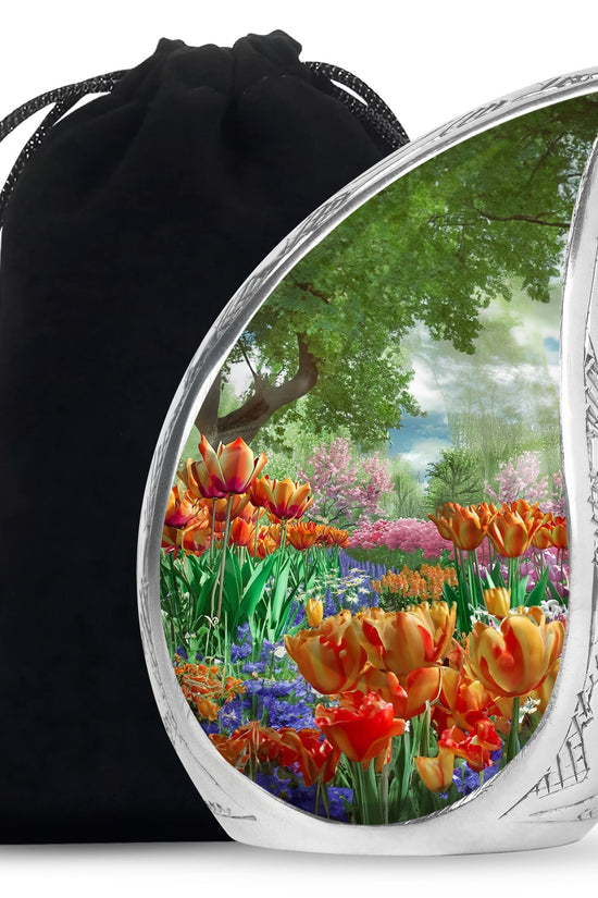 Flower Theme Memorial Urn - Beautiful Funeral Urn For Adult Ashes