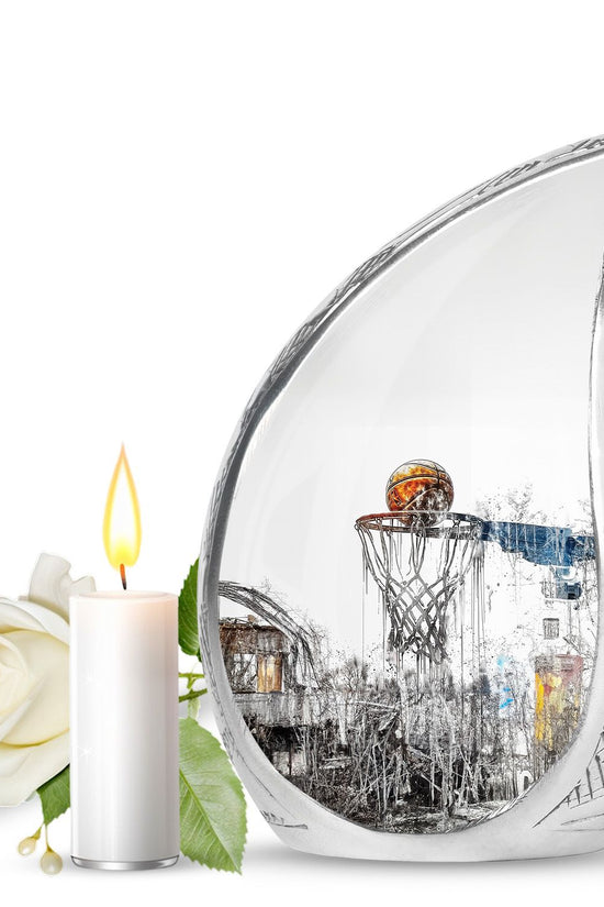 Basketball Memorial For Ashes - Aluminum Cremation Urn For Adult