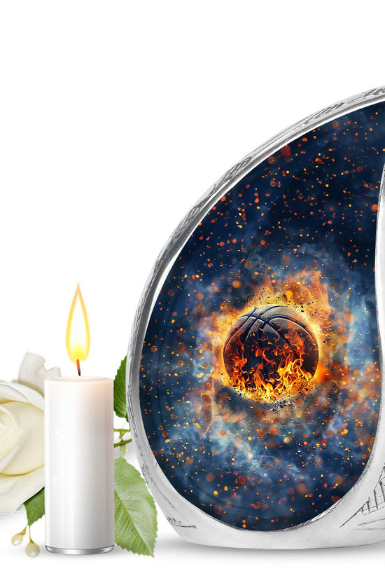 Basketball Funeral Urn - Aluminum Urn For Human Ashes