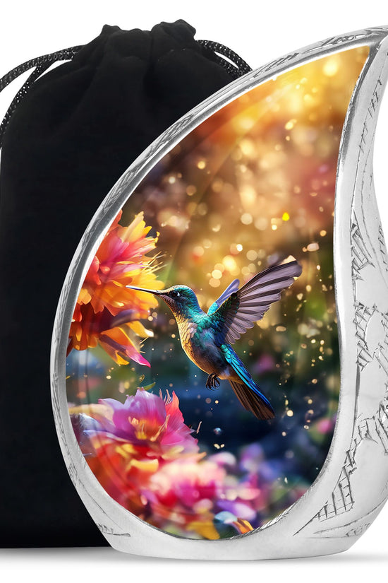 Nature Hummingbird Cremation Urn - Decorative Cremation Urn For Loved Ones