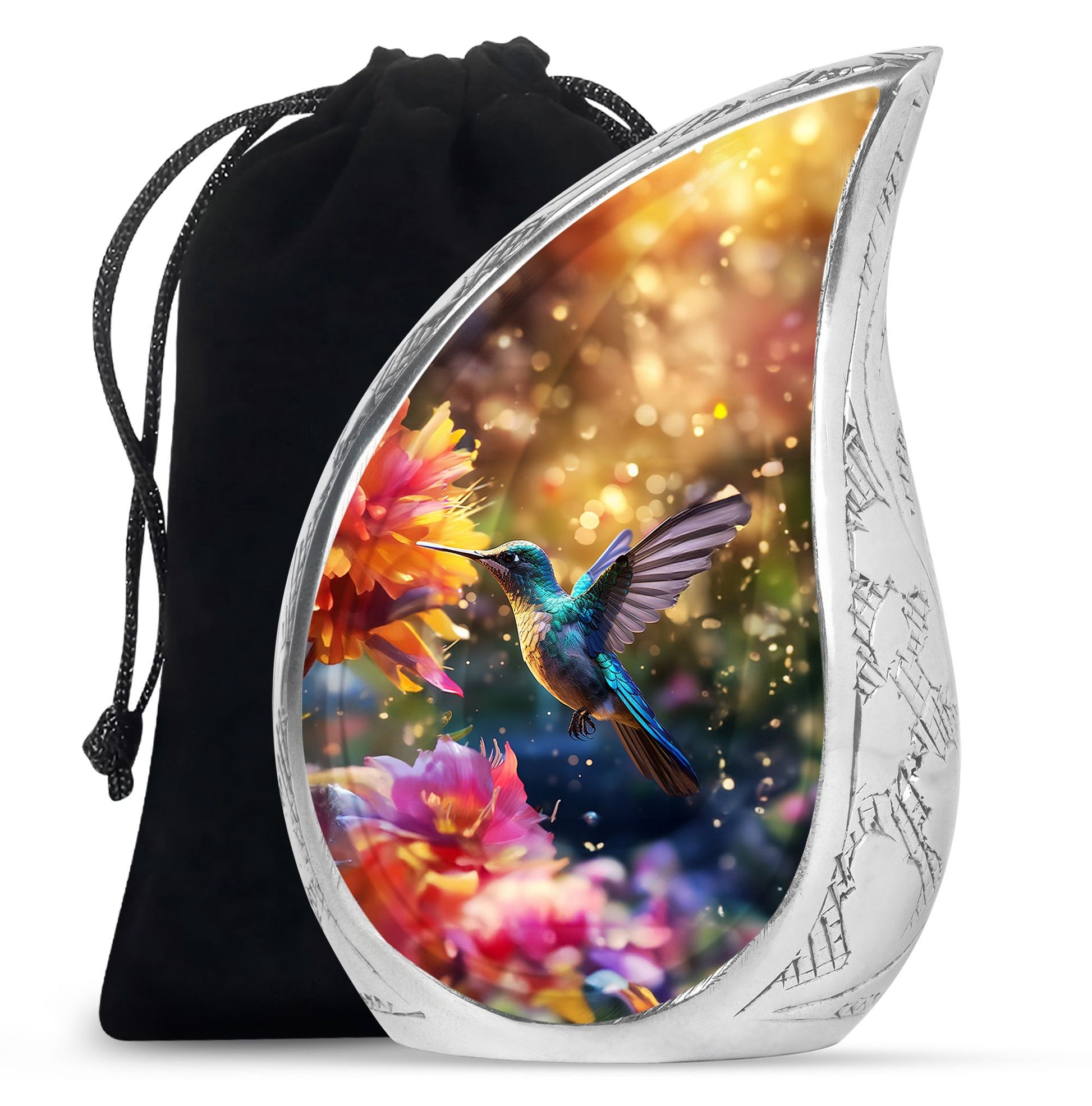 Nature Hummingbird Cremation Urn - Decorative Cremation Urn For Loved Ones