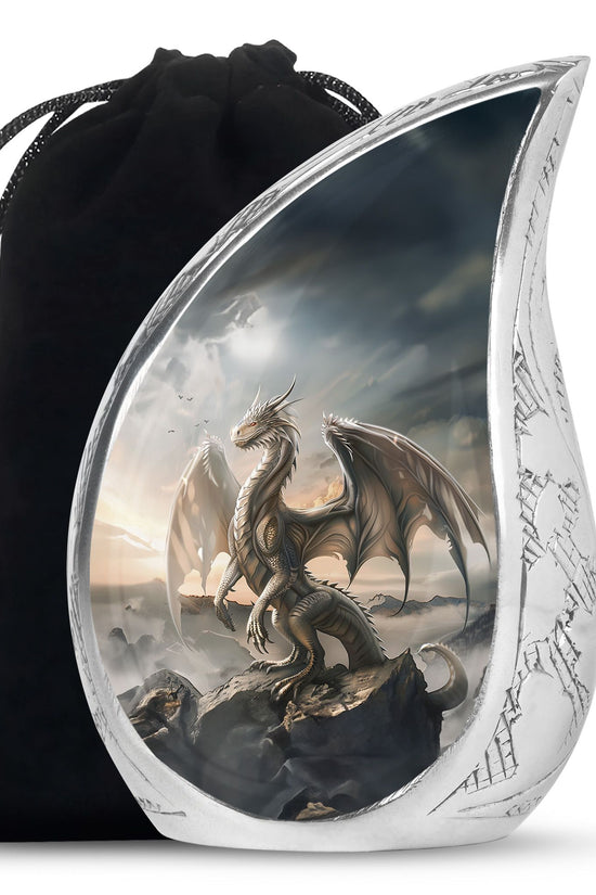 Black Dragon Cremation Urn - Elegant Funeral Urn For Human Ashes