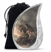 Dragon Storm Fantasy Memorial Urn - Artistic Aluminium Urn For Ashes