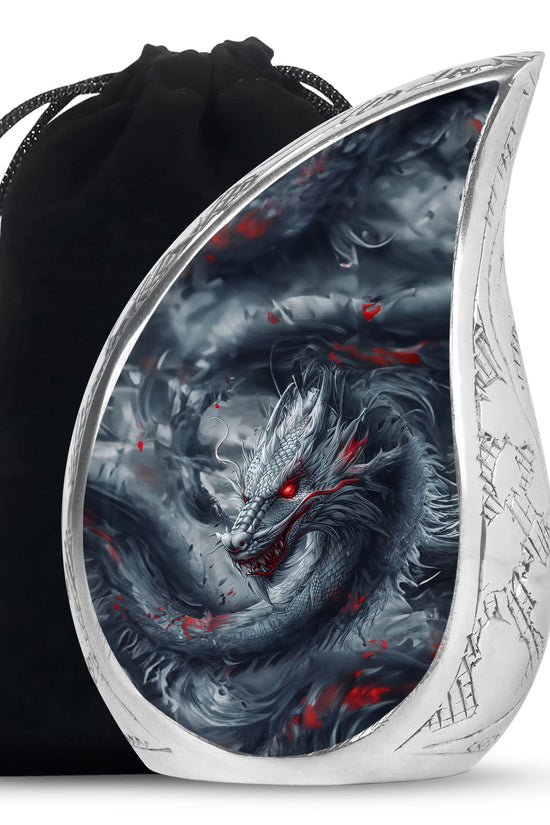 Dragon Funeral Urn For Human Ashes - Large Aluminium Urn For Adult Ashes
