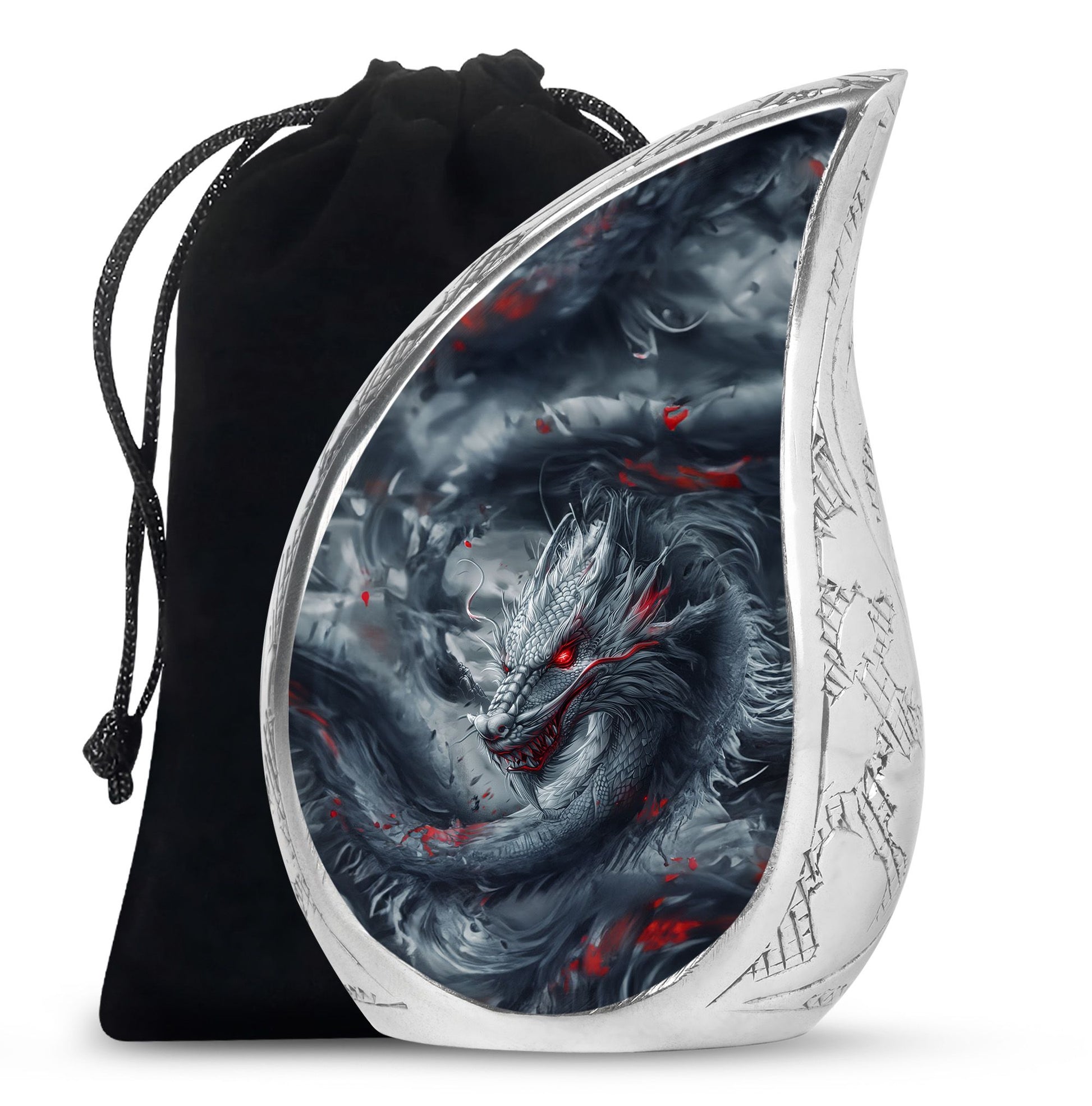 Dragon Funeral Urn For Human Ashes - Large Aluminium Urn For Adult Ashes