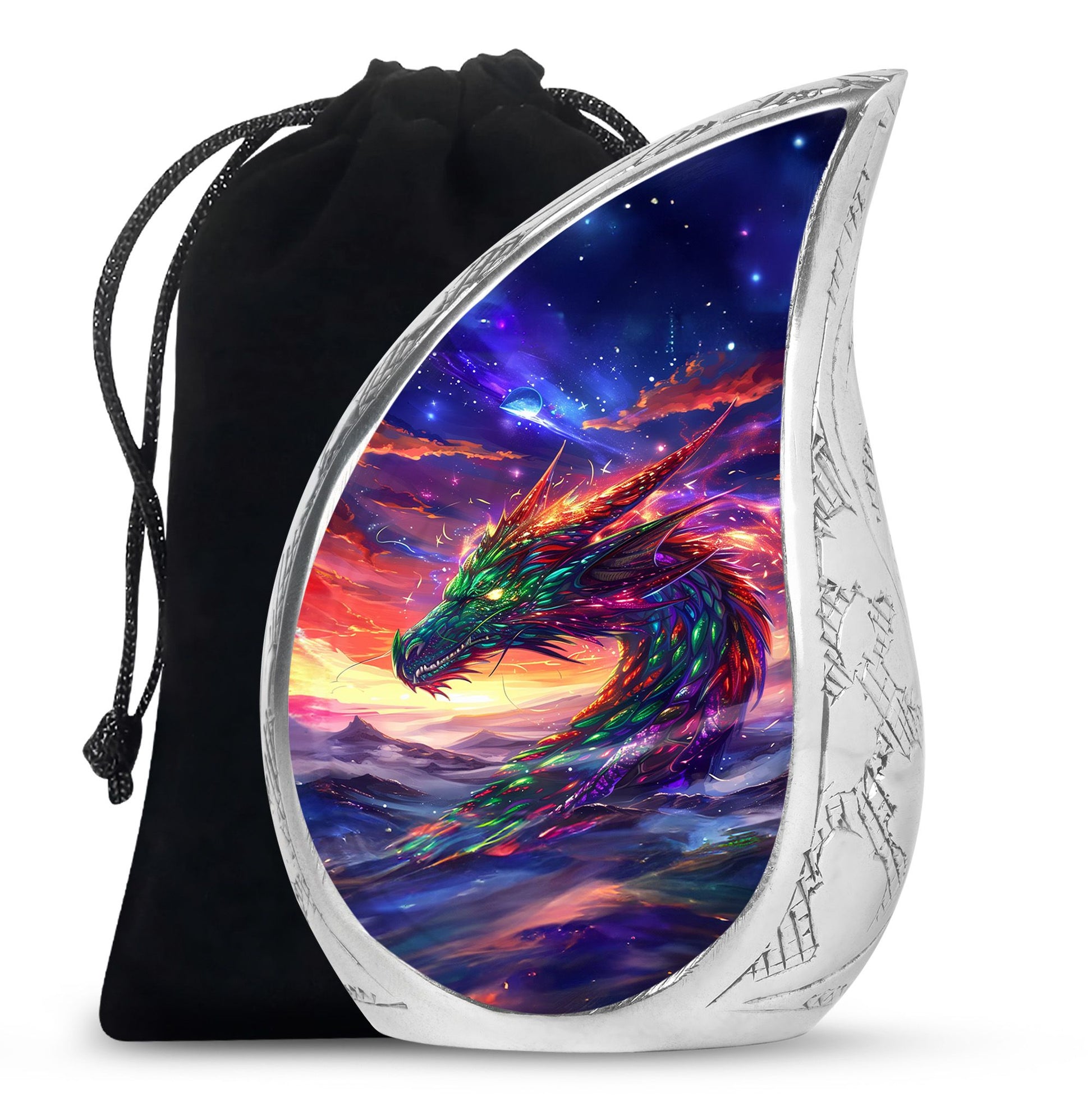 Dragon Flame Funeral Urn For Adults - Decorative Cremation Urn For Ashes