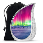 Mystic Northern Lights Urn For Ashes - Aurora Borealis Spiritual Urn