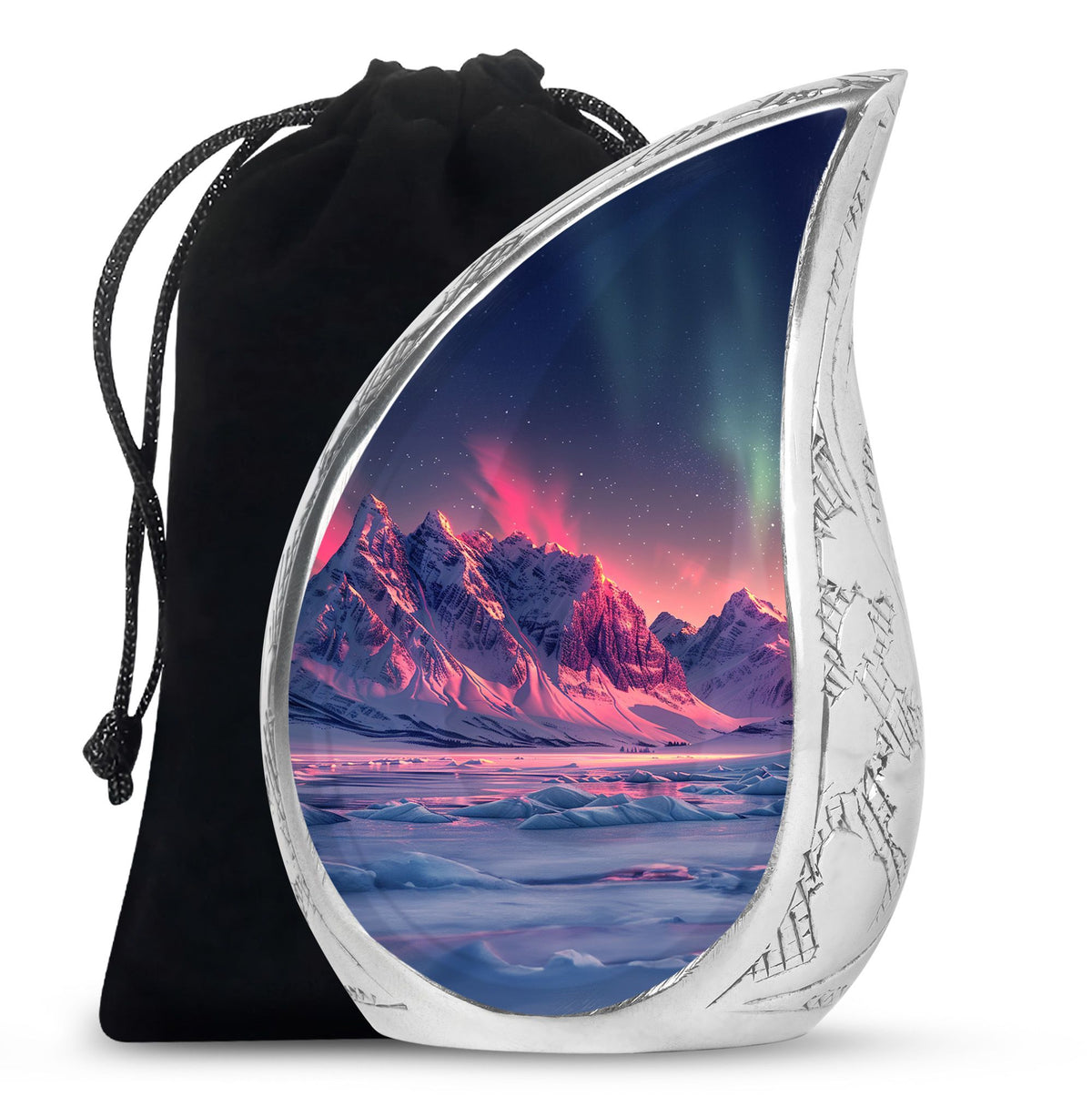Aurora Snow Valley Urn For Ashes - Beautiful Sky Cremation Urn For Adults Ashes