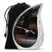 Flying Barn Owl Cremation Urn - Elegant Funeral Urn For Human Ashes