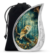 Forest Owl Funeral Urn - Artistic Cremation Urn For Adult Ashes