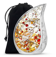 White Owl Funeral Urn – Artistic Cremation Urn For Adult Ashes