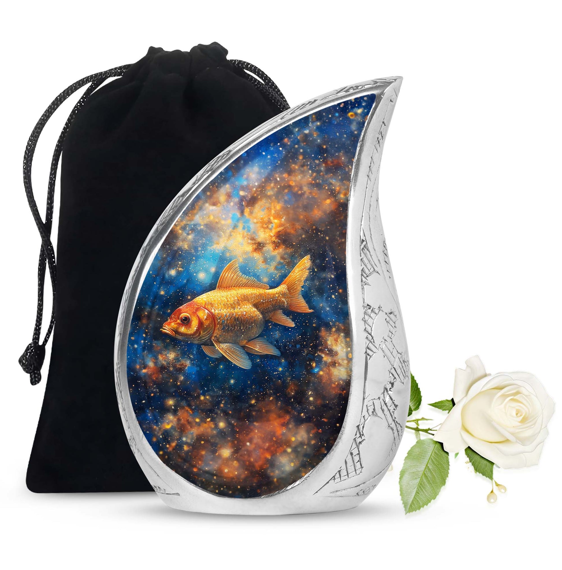 Ocean Fish Funeral Urn - Aluminium Cremation Urn For Adult Ashes