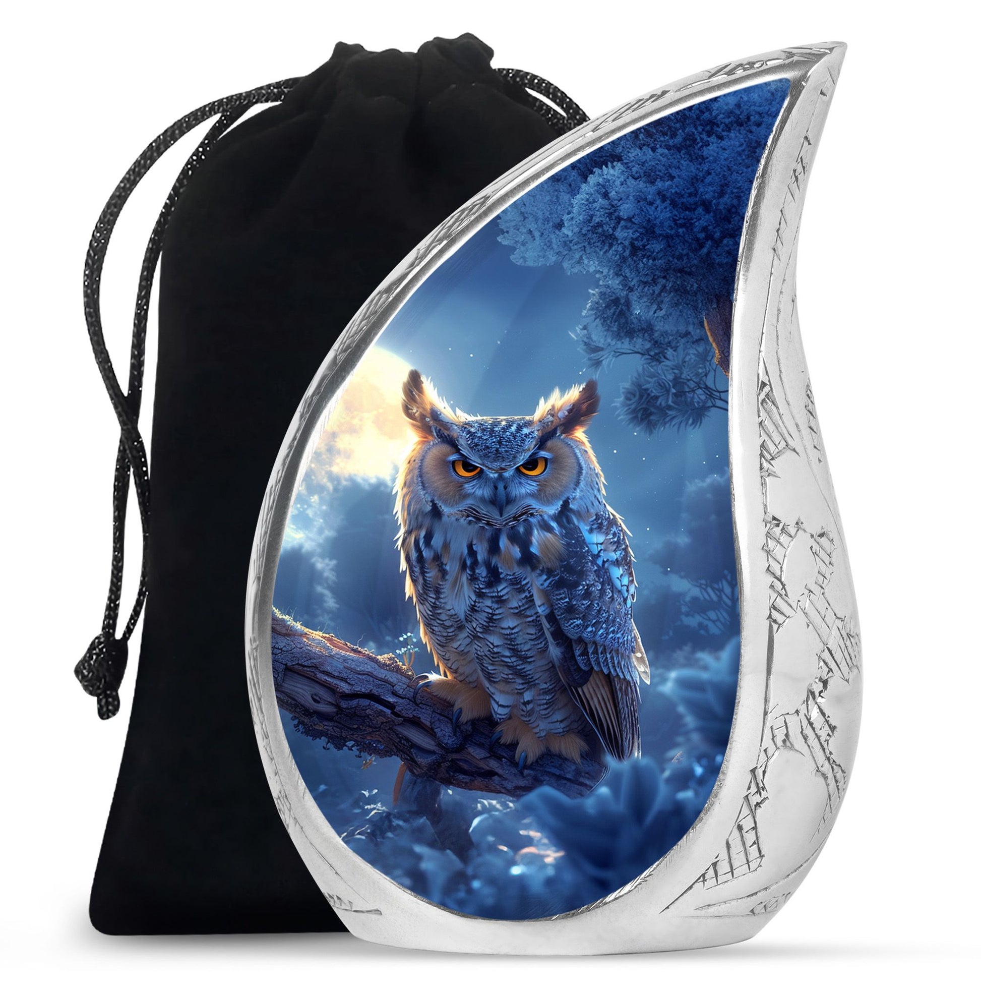 Owl Theme Cremation Urn – Luxury Memorial Urn For Burial