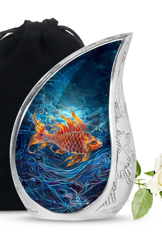 Fish Funeral Urn - Aluminum Memorial Urn For Adult Ashes