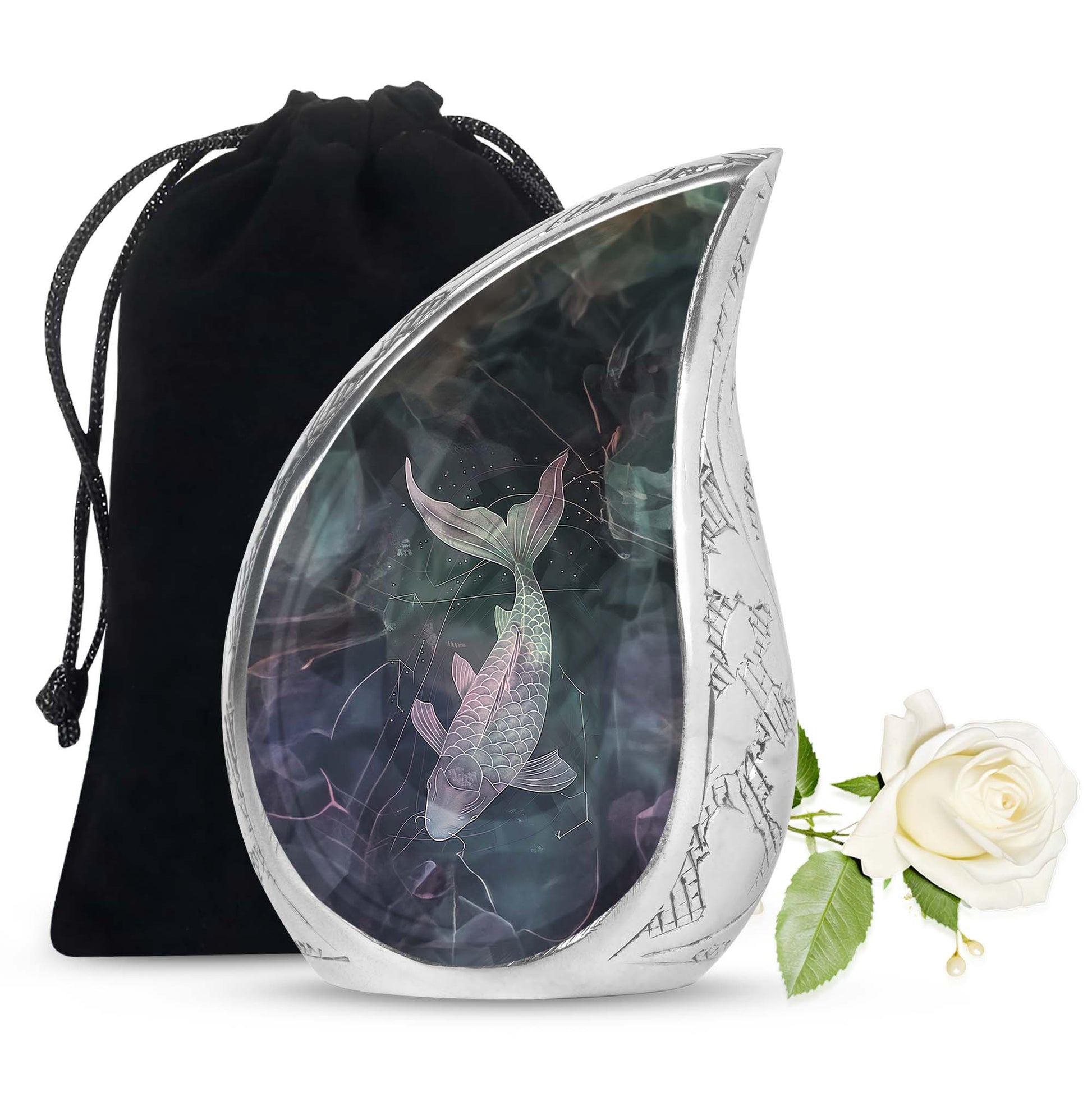 Fish Urn For Ashes - Burial Memorial Urn For Human Ashes