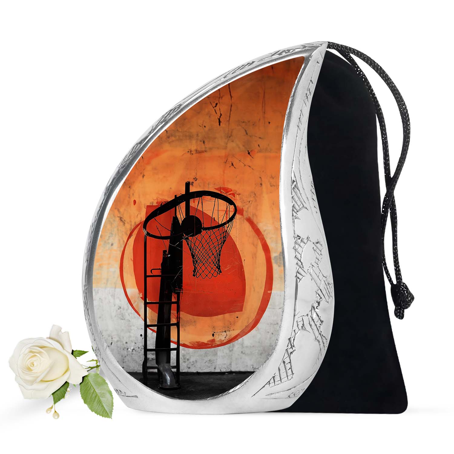 Sports Theme Cremation Urn - Basketball Funeral Urn For Adult Ashes