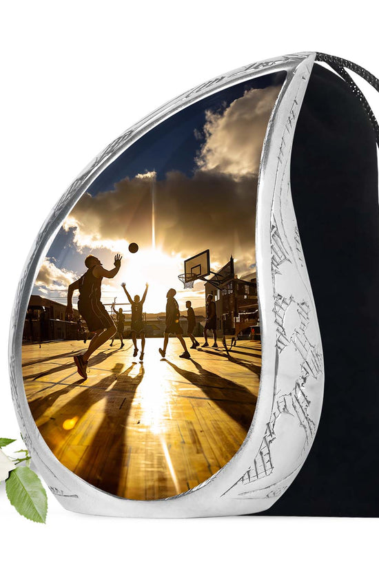 Basketball Tribute Cremation Urn - Sports Memorial Ashes Urn For Adults