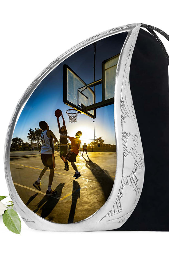 Basketball Court Memorial Urn - Aluminium Cremation Urn For Ashes
