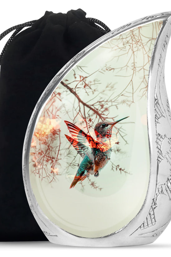 Hummingbird Theme Funeral Urn - Elegant Cremation Urn For Loved Ones