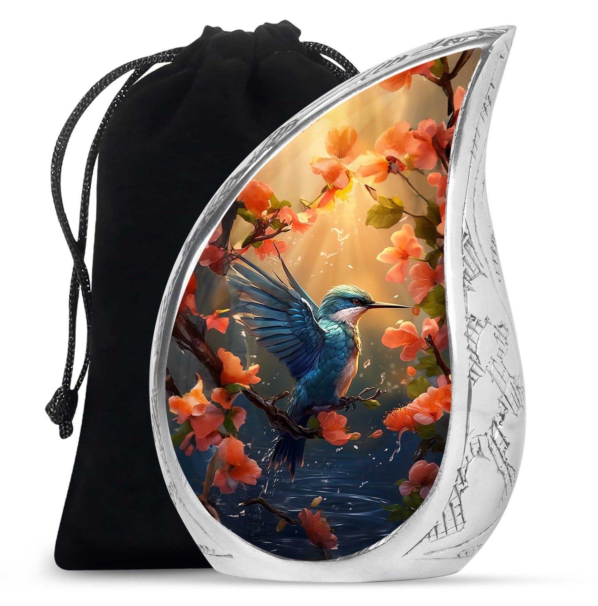 Hummingbird Cremation Urn - Large Beautiful Funeral Urn For Loved Ashes