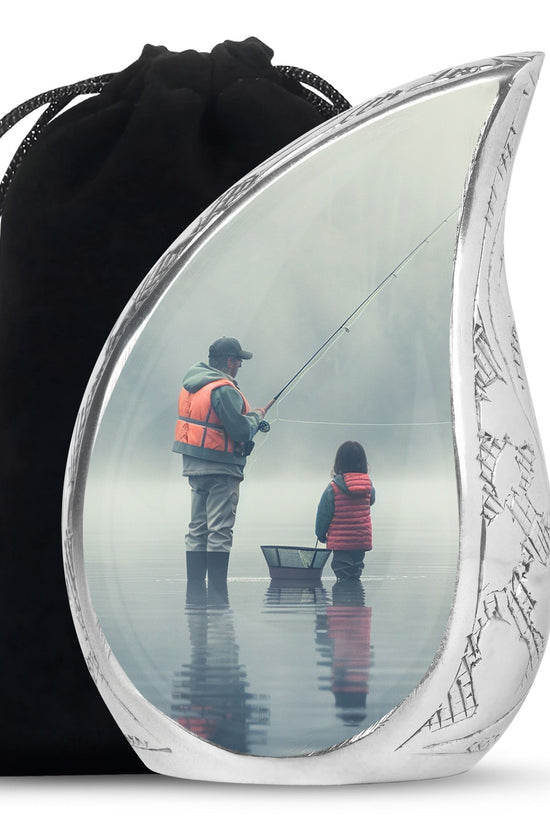 Fishing Theme Memorial Urn - Cremation Urn For Male & Female