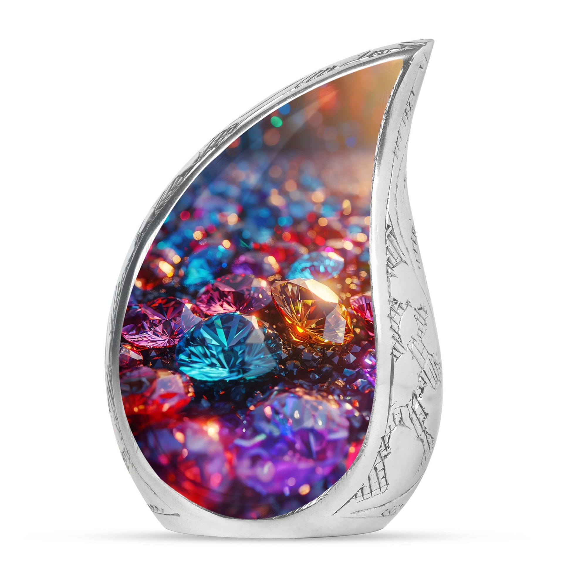 Colorful Diamond Memorial Urn - Luxury Memorial Urn For Human Ashes