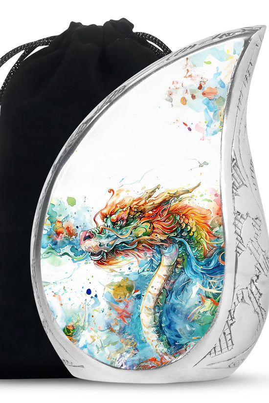 Artistic Dragon Cremation Urn For Ashes - Fantasy Burial Urn For Adult Ashes