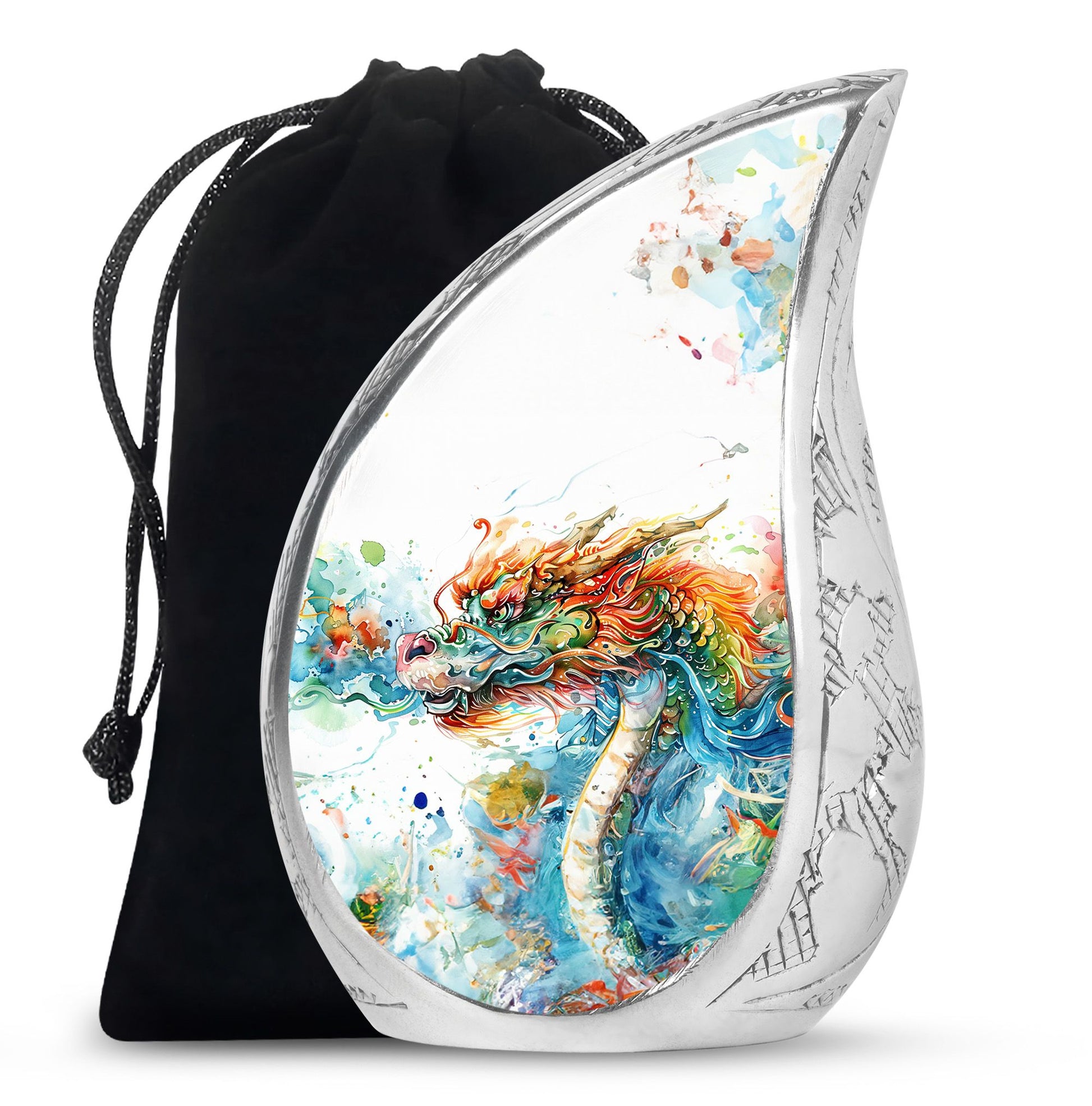 Artistic Dragon Cremation Urn For Ashes - Fantasy Burial Urn For Adult Ashes
