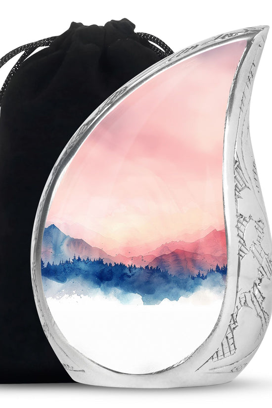 Artistic Mountain Cremation Urn - Nature Memorial Urn For Loved Ones