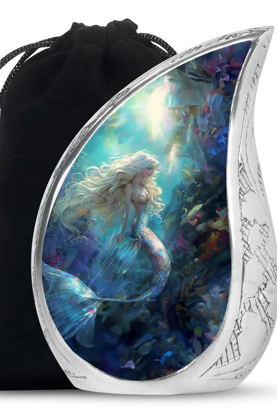Underwater Mermaid Ashes Urn - Artistic Memorial Urn for Loved Ones