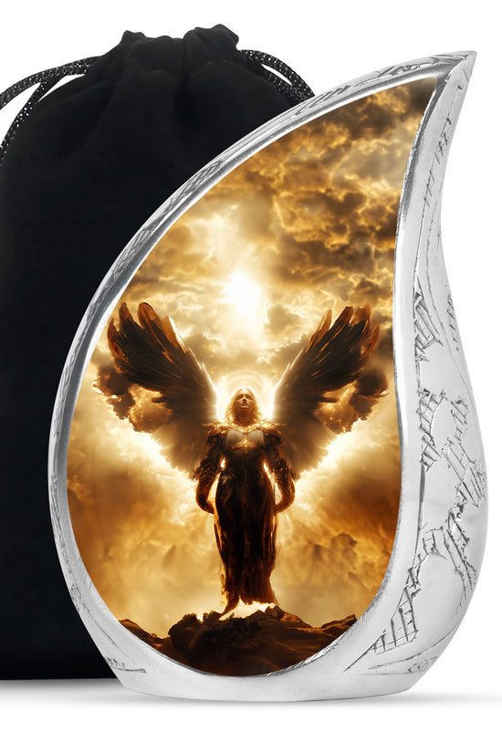 Golden Heaven Angel Cremation Urn - Divine Angel Cremation Urn For Adult Ashes