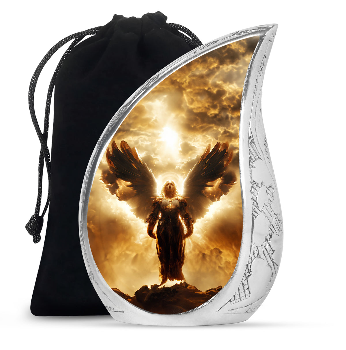 Golden Heaven Angel Cremation Urn - Divine Angel Cremation Urn For Adult Ashes