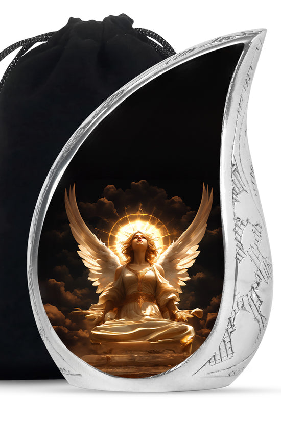 Divine Angle Funeral Urn - Peaceful Memorial Urn For Human Ashes