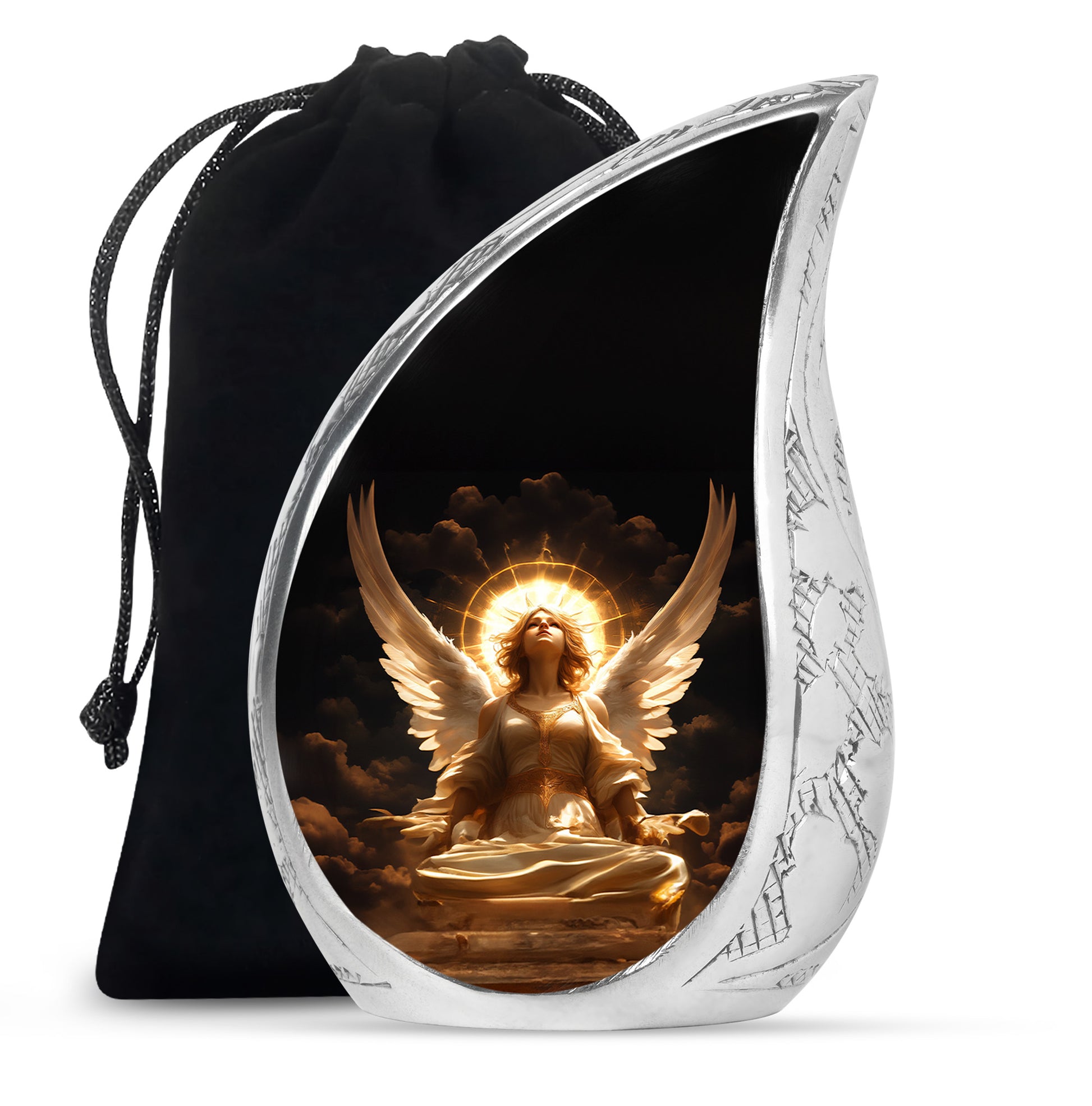 Divine Angle Funeral Urn - Peaceful Memorial Urn For Human Ashes