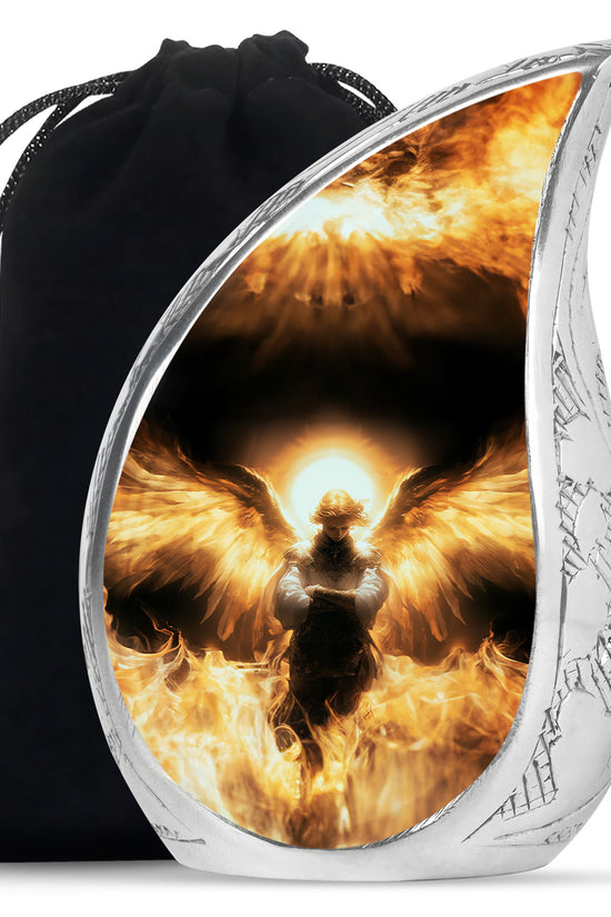 Beautiful Angel Cremation Urn – Elegant Golden Glow Urn For Loved Ones