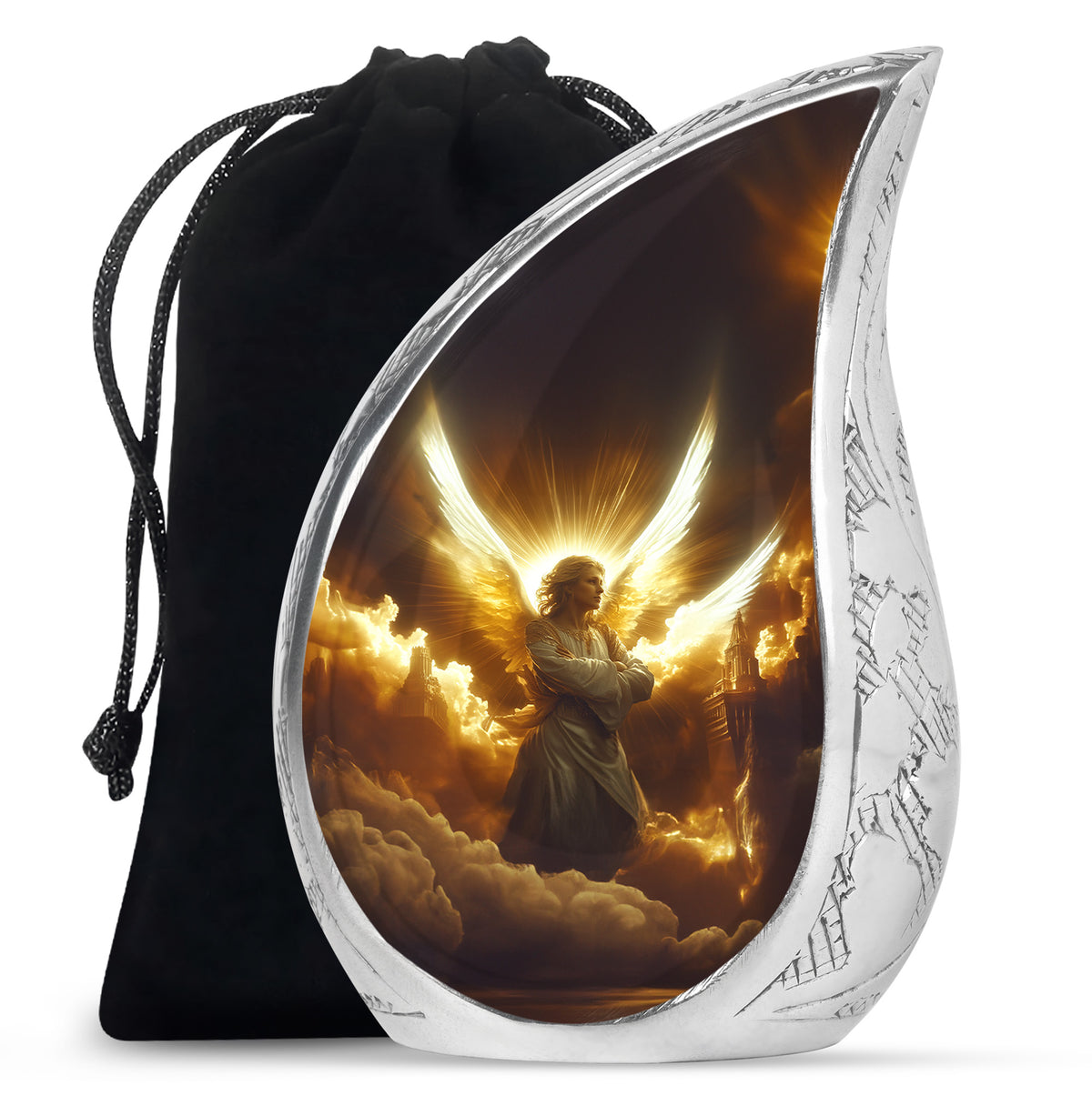Angel Soul Memorial Urn - Peaceful Tribute of Light & Love Funeral Urn For Ashes