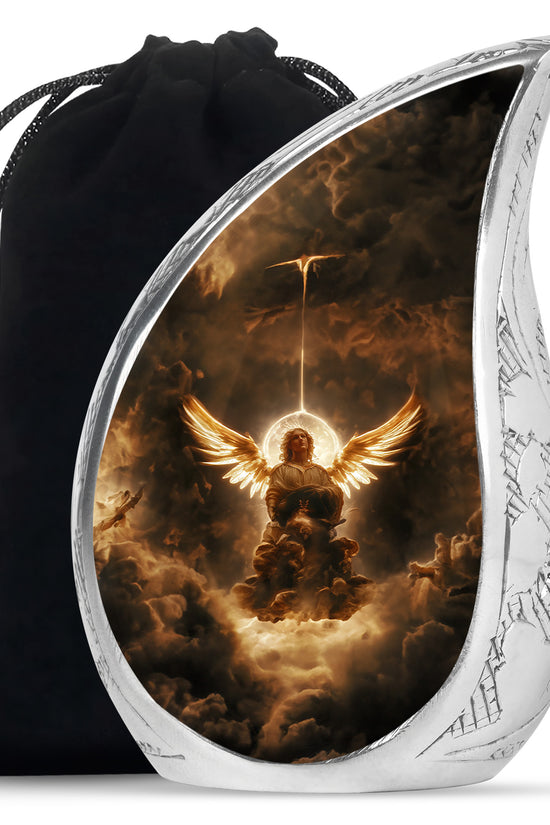 Celestial Light Angel Urn Cremation For Ashes - Divine Memorial Urn For Burial