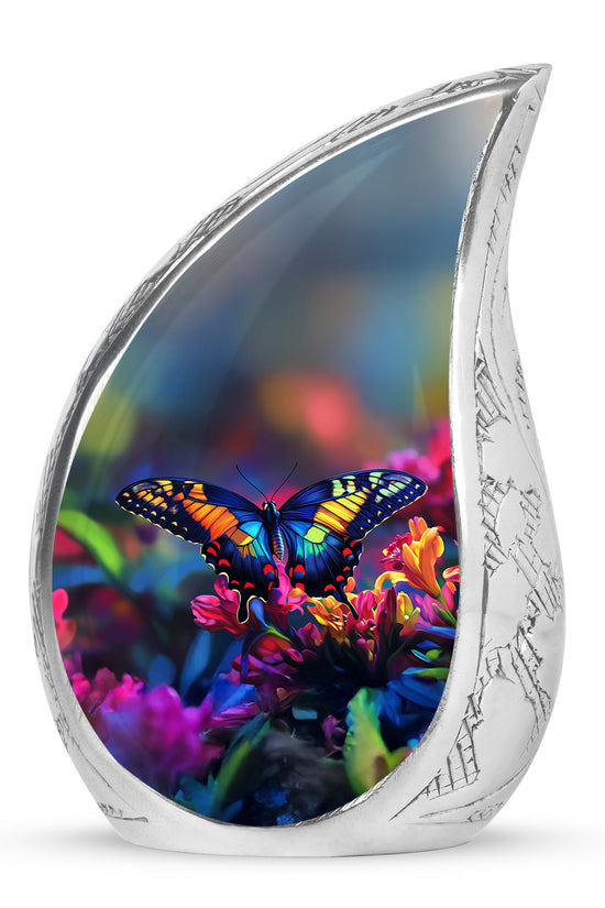 Colorful Butterfly Cremation Urn For Human Ashes Male & Female