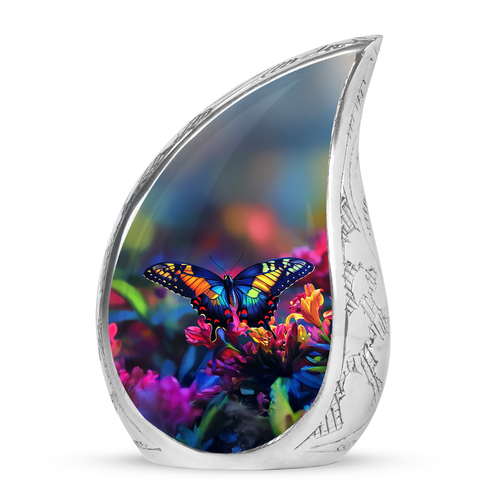Colorful Butterfly Cremation Urn For Human Ashes Male & Female