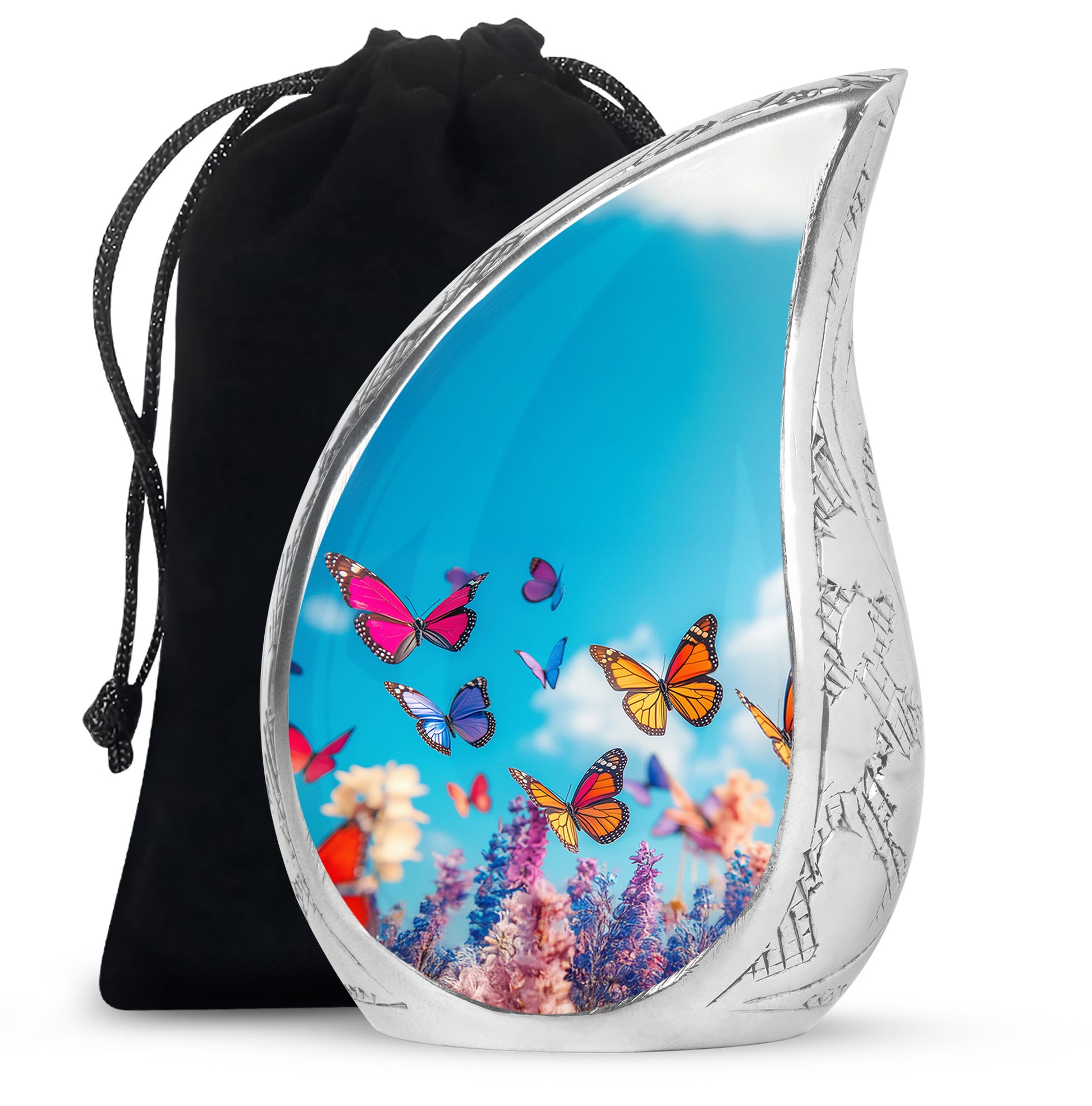 Colorful Butterflies Urns For Ashes - Large Urn For Male & Female