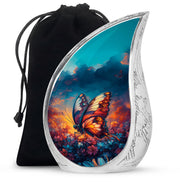Monarch Butterfly Sunset Cremation Urn - Artistic Urns For Women