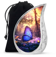 Blue Butterfly Cremation Urn For Ashes - Blue Butterfly Urn For Mom