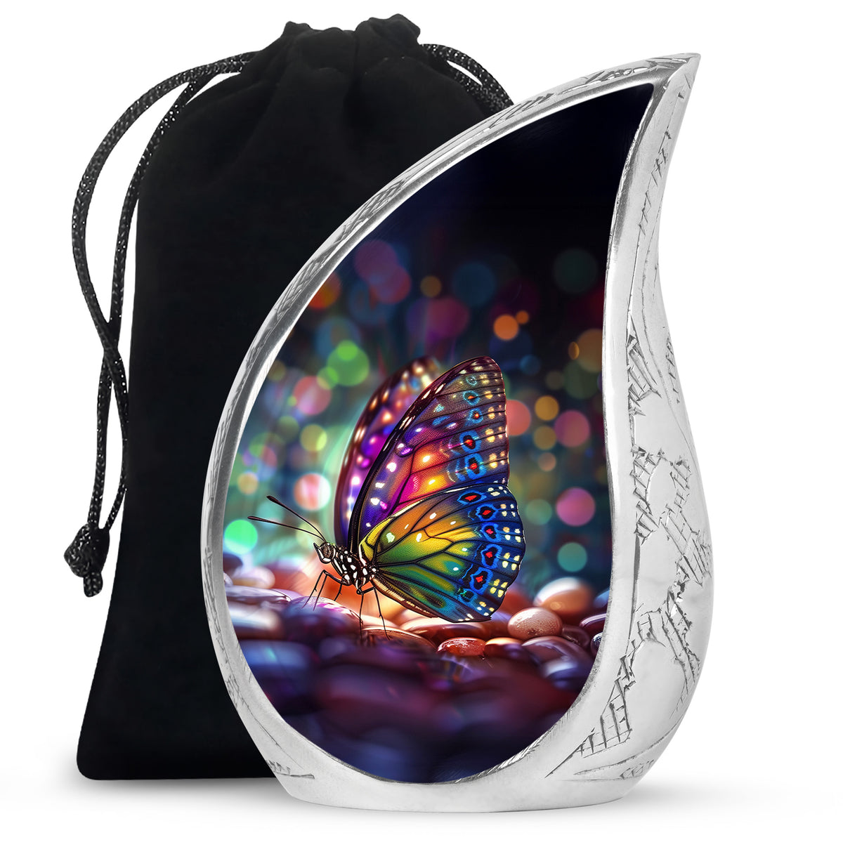 Colorful Butterfly Cremation Ashes Urn - Funeral Urns For Men and Women