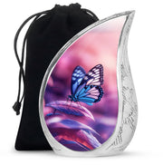 Blue Butterfly Urns For Ashes - Pink Cremation Urn For Funeral