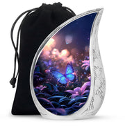 Blue Butterfly Urn For Burial - Beautiful Memorial Urn For Men & Women