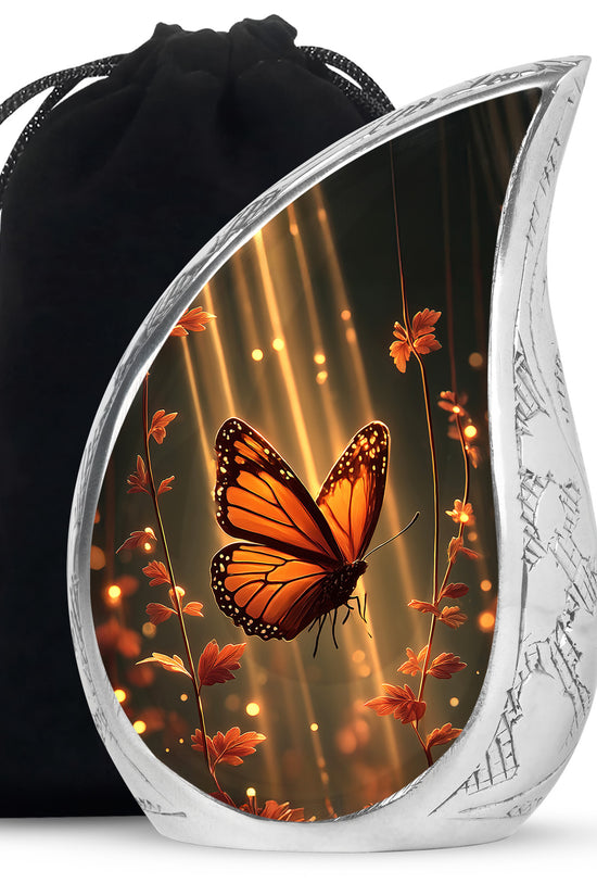 Monarch Butterfly Cremation Urn - Moonlit Butterfly Memorial Urns