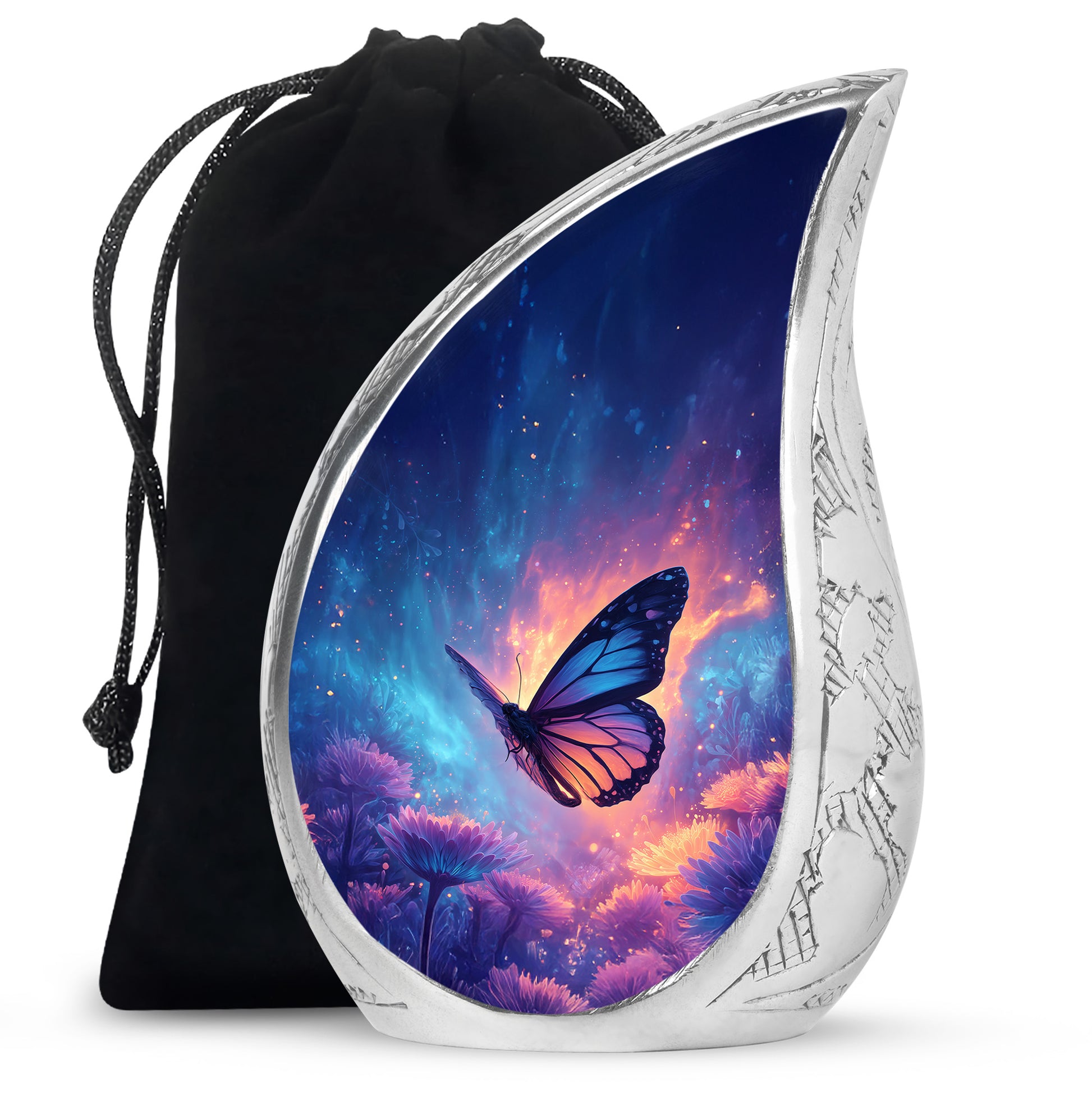 Cosmic Butterfly Cremation Urn - Memorial Urn for Mom or Dad